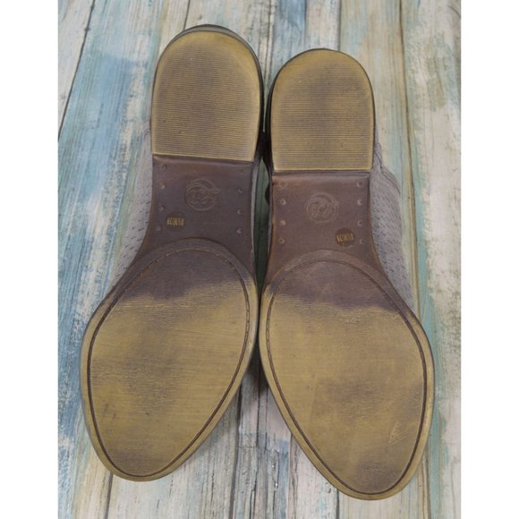 Lucky Brand Baley Ankle Boot Size 8.5 Gray Suede Perforated Fashion Booties - Picture 4 of 9